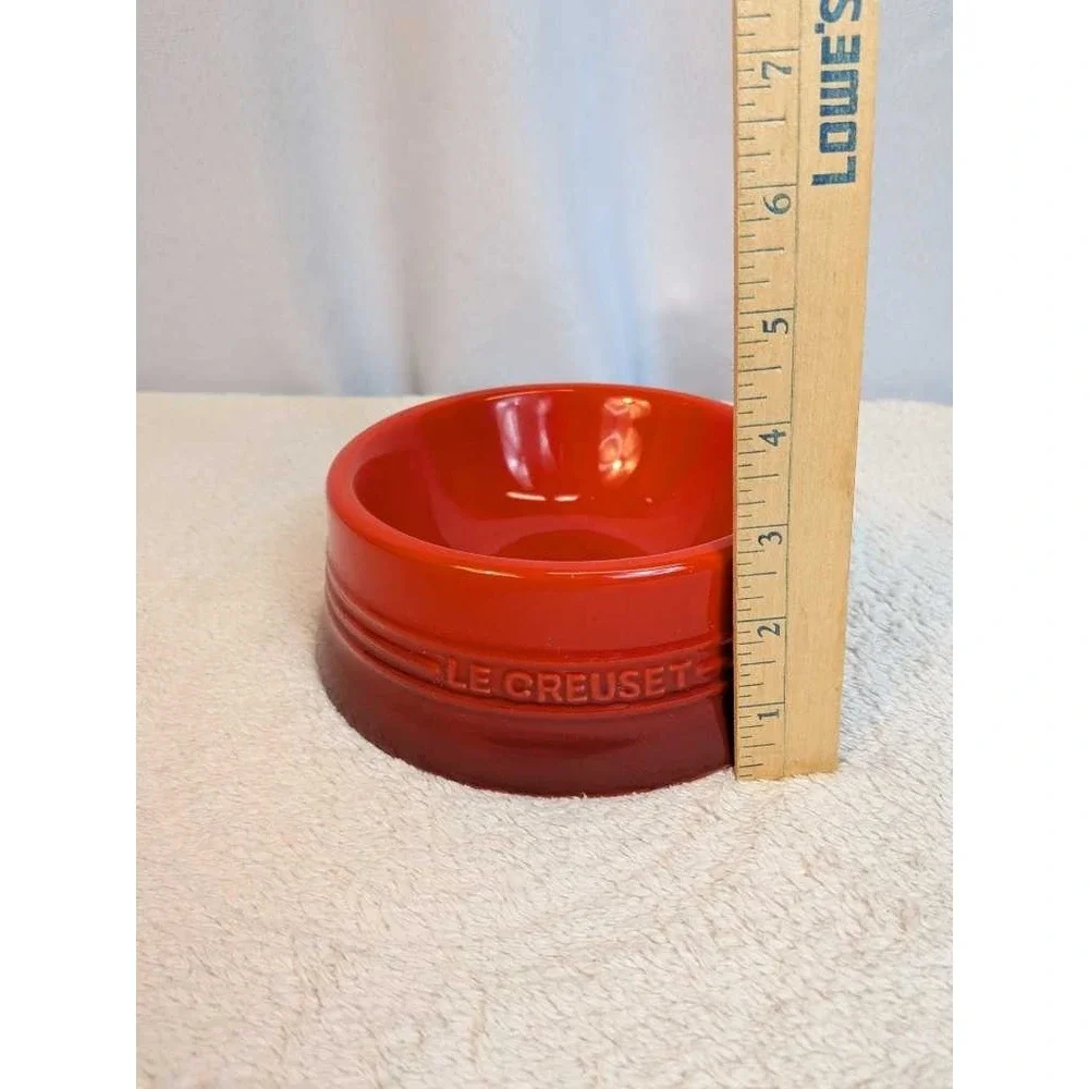 Le Creuset Red‎ Ceramic Pet Bowl Dish Luxury Kitchenware Dishwasher Safe